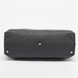 Pre Owned Fendi Dark Grey Leather Peekaboo Iconic Essential Bag