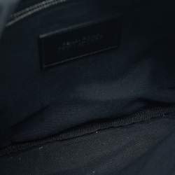 Pre Owned Fendi Black/Grey FF Coated Canvas Logo Print Belt Bag