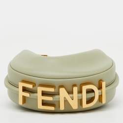 مملوكة مسبقًا Fendi Pastel Green Leather Nano Fendigraphy Bag