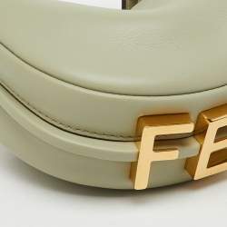 مملوكة مسبقًا Fendi Pastel Green Leather Nano Fendigraphy Bag
