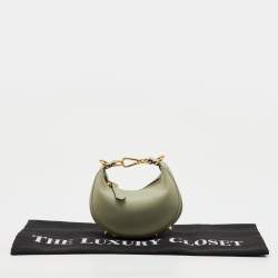 مملوكة مسبقًا Fendi Pastel Green Leather Nano Fendigraphy Bag