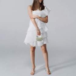 مملوكة مسبقًا Fendi Pastel Green Leather Nano Fendigraphy Bag