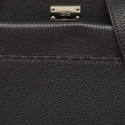 Pre Owned Fendi Black Selleria Leather Monster Peekaboo Iseeu Briefcase