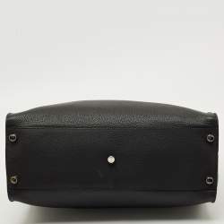 Pre Owned Fendi Black Selleria Leather Monster Peekaboo Iseeu Briefcase