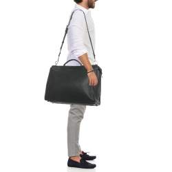 Pre Owned Fendi Black Selleria Leather Monster Peekaboo Iseeu Briefcase