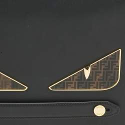 Pre Owned Fendi Black Leather Monster Clutch
