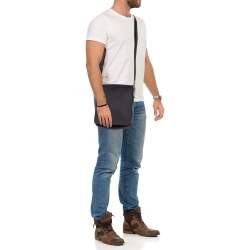 Pre Owned Fendi Black Zucca Coated Canvas Flap Messenger Bag