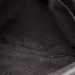 Pre Owned Fendi Black Zucca Coated Canvas Flap Messenger Bag