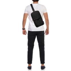Pre Owned Fendi Black Zucca Canvas and Leather Convertible Backpack