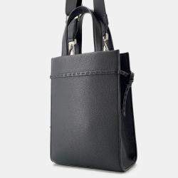 مملوكة مسبقًا حقيبة فيندي جو تو 2 واي جلد أسود حجم صغير