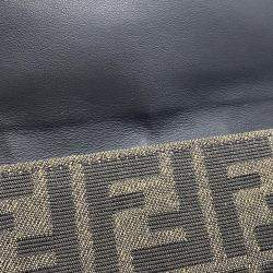 Pre Owned حقيبة كتف فندي باغيت رفيعة قماش بني