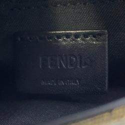 Pre Owned حقيبة كتف فندي باغيت رفيعة قماش بني