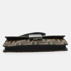 Pre Owned حقيبة كتف فندي باغيت رفيعة قماش بني