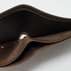 Pre Owned محفظة ثنائية الطي فندي جلد وتوباكو زوكا