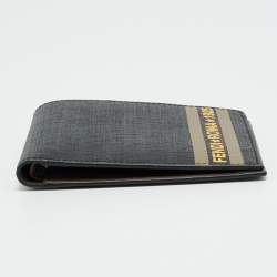 Pre Owned محفظة ثنائية الطي فندي جلد وتوباكو زوكا