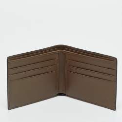 Pre Owned محفظة ثنائية الطي فندي جلد وتوباكو زوكا