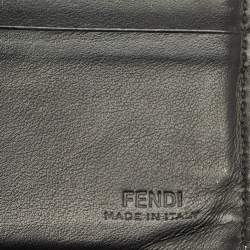 مملوكة مسبقًا Fendi Brown/Black Zucca Coated Canvas and Leather Bifold Wallet