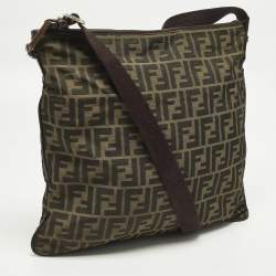 مملوكة مسبقًا حقيبة ماسنجر فندي نايلون زوكا تبغ