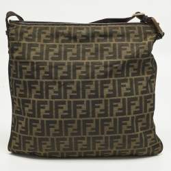 مملوكة مسبقًا حقيبة ماسنجر فندي نايلون زوكا تبغ