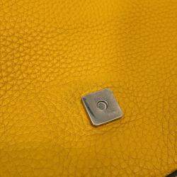 Pre Owned Fendi Selleria Baguette For Men Waist Bag Yellow/Black Leather