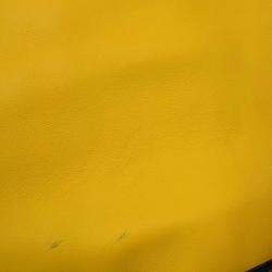 Pre Owned Fendi Selleria Baguette For Men Waist Bag Yellow/Black Leather