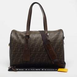 مملوكة مسبقًا حقيبة فندي دافل كانفس مطلي توتون زوكا