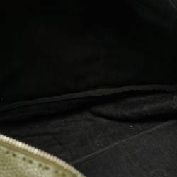 Pre Owned Fendi Olive Green Selleria Leather and Crocodile Back Horn Backpack