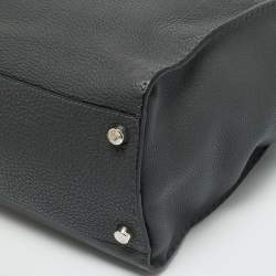 مملوكة مسبقًا Fendi Peekaboo Large Dark Grey Selleria Leather Top Handle Bag