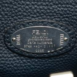 مملوكة مسبقًا Fendi Peekaboo Large Dark Grey Selleria Leather Top Handle Bag