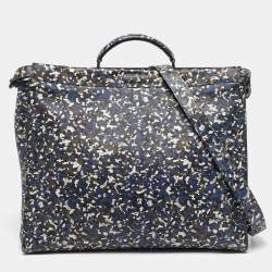 Pre Owned Fendi Peekaboo Large Multicolor Camouflage Leather Briefcase