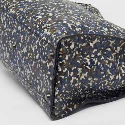 Pre Owned Fendi Peekaboo Large Multicolor Camouflage Leather Briefcase