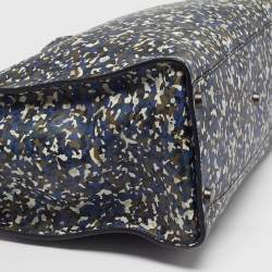 Pre Owned Fendi Peekaboo Large Multicolor Camouflage Leather Briefcase