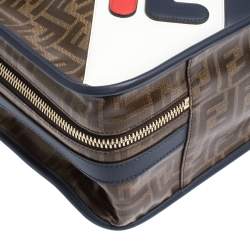 Fendi Zucca Coated Canvas and Leather Mania FF Suitcase