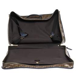 Fendi Zucca Coated Canvas and Leather Mania FF Suitcase