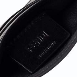 Fendi Grey/Black Leather Monster Eye Card Holder