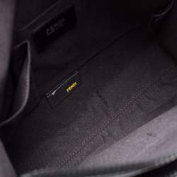 Fendi Black Zucca Coated Canvas Messenger Bag