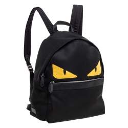 Fendi Black Nylon Monster Eyes Backpack