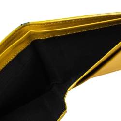 مملوكة مسبقًا محفظة فندي طية مزدوجة مونستر أيز جلد رمادية داكنة