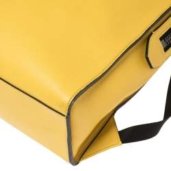 Fendi Mustard Leather Square Backpack