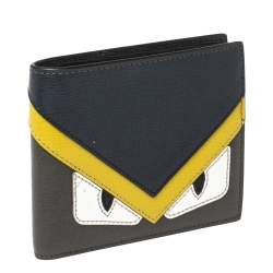 Fendi Multicolor Leather Monster Eye Bifold Wallet