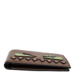 Fendi Multicolor Leather Monster Eyes Bifold Wallet