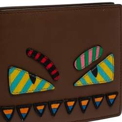 Fendi Multicolor Leather Monster Eyes Bifold Wallet