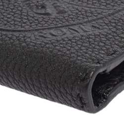 Pre Owned Fendi Black Embossed Leather Selleria Bifold Wallet
