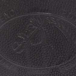 Pre Owned Fendi Black Embossed Leather Selleria Bifold Wallet