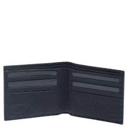 Pre Owned Fendi Black Embossed Leather Selleria Bifold Wallet