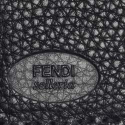 Pre Owned Fendi Black Embossed Leather Selleria Bifold Wallet