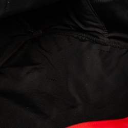 Pre Owned Fendi Red Leather and Nylon Monster Backpack