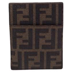 Fendi Brown Zucca Coated Canvas Card Holder
