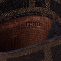 Fendi Brown Zucca Coated Canvas Card Holder