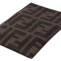 Fendi Brown Zucca Coated Canvas Card Holder